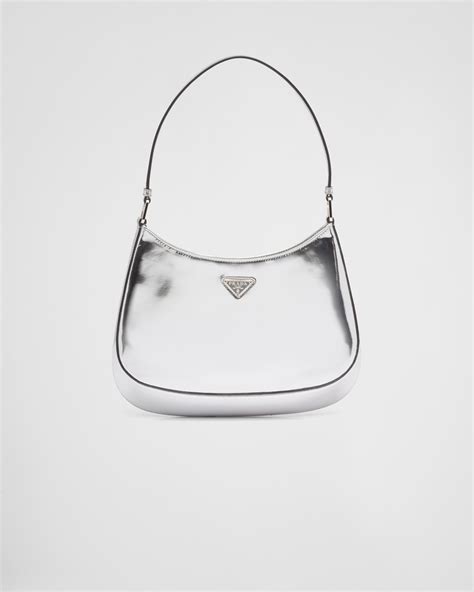 prada borsa in tessuto silver handle bag|Prada top handle handbags.